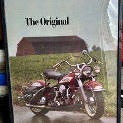 Vintage Harley Davidson Poster And Frame