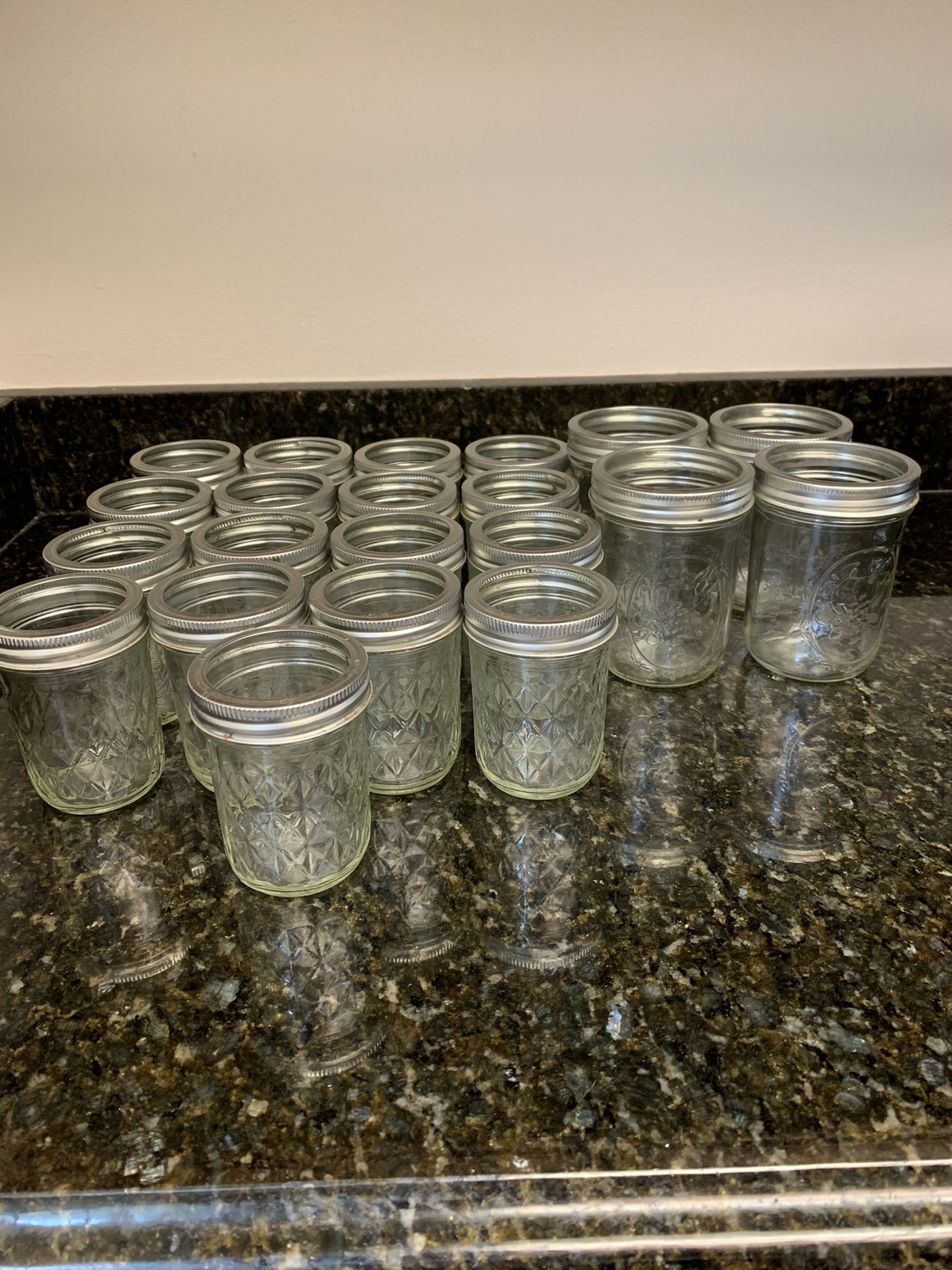Various size mason jars