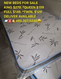 Mattress and box spring. Twin.  Full. Queen.  King.  Beds 🛌