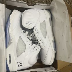 jordan 5 white metallic