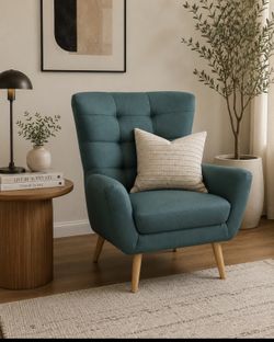 Teal Accent Chair - Modern Reading Chair | Apartment, Bedroom, Dorm, Office