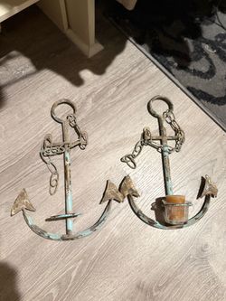 Hobby lobby-Set of two nautical wall candle holders.