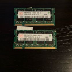 2x Hynix 2GB DDR2 SO-DIMM Laptop RAM