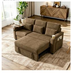 Grey sofa convertible