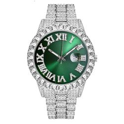 Roman Numeral Dial Moissanite Watch