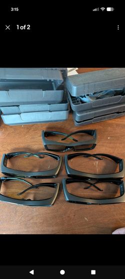 Lot 5 Active 3D Glasses FPT-AG01 Untested w/ Cases As-Is