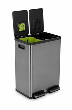 Two 8 gallon trash bins