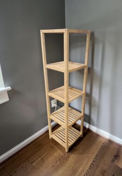 New 5 Tier Bamboo Boho Storage Display Shelf