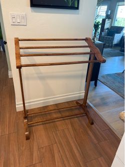 vintage wooden quilt rack 41” H x 35 L