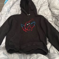 Black Spider-Man Hoodie, Size Small, Lightly Worn