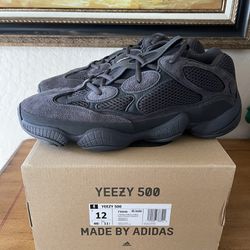 adidas Yeezy 500 Low Utility Black F36640 * Size 12 Mens New
