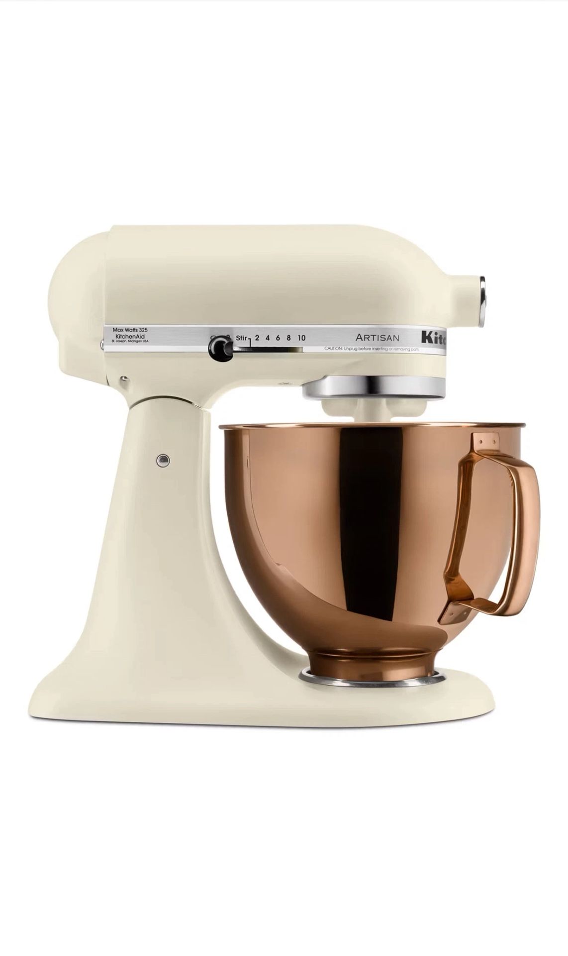 KitchenAid 5qt 10-Speed Stand Mixer with Copper Bowl Fresh Linen - Hearth