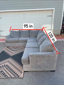 Gray sectional couch - free delivery