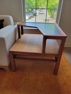 Drexel Midcentury Geometric Corner Table
