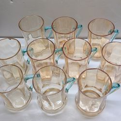 VINTAGE SET OF 10. GLASSES