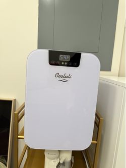 Cooluli 20 Liter Mini Fridge with Temperature Control - White Thermoelectric Cooler and Warmer for Bedroom, Office, Car, Dorm