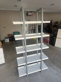 Modern 5 tier open bookshelf