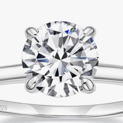 Diamond Solitaire engagement ring Size 7.5