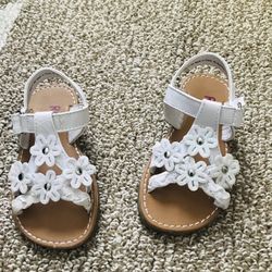 Toddler Girls White Sandal Size 6 