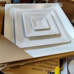23.75" X 23.75" 3 Cone HVAC Diffuser With 6" Duct,  Few Available 