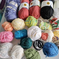 Yarn Destash. Cotton And Acrylic
