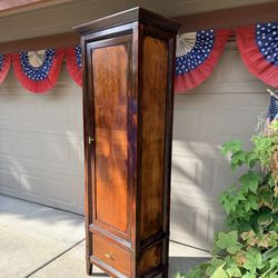 Tall Narrow Mahogany Cabinet 