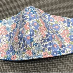 Brand New Blue Pink Floral Ditsy Face Mask