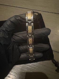 Inlay Diamond Bracelet 1/5Cttw & 18k Gold