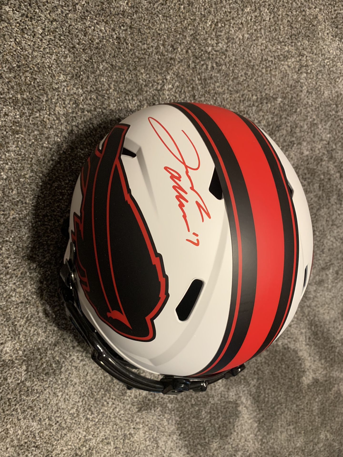 Josh Allen Autograph Buffalo Bills Helmet Signed Red Speed Full Size