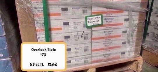 Overlook Slate 22 MIL X 11.9 in. W x 23.8 in. L Click Lock Waterproof Vinyl Tile Flooring