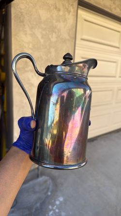 Antique Silver-Plated Pitcher with Lid