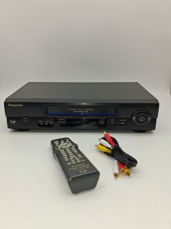 Panasonic VCR with remote and cable.  Works fine!