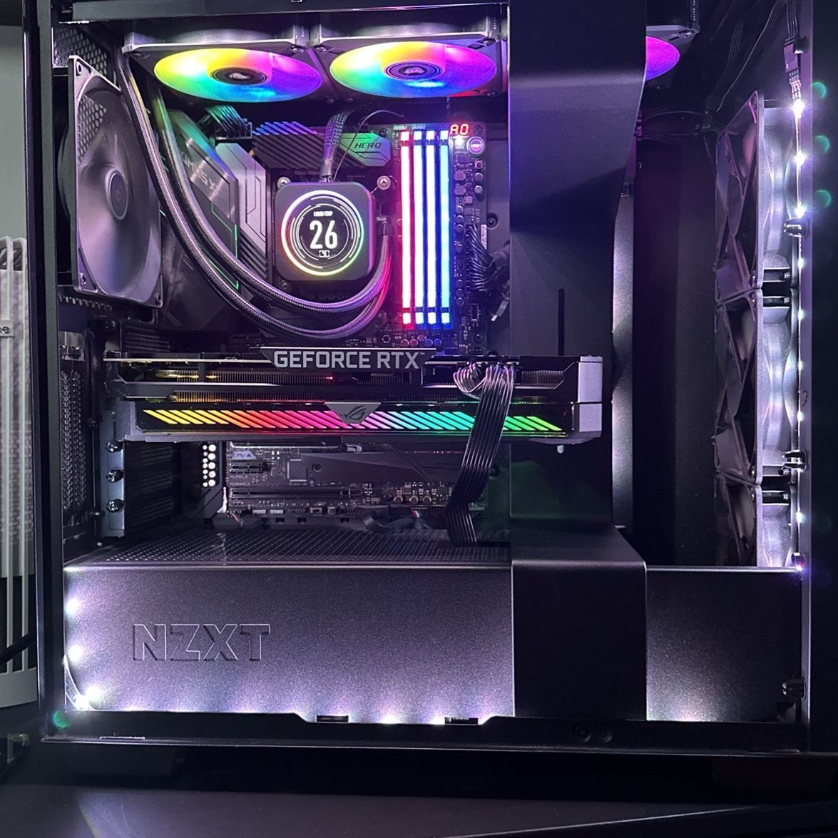 NZXT Gaming PC Amazing Condition With 2 Gaming Monitors