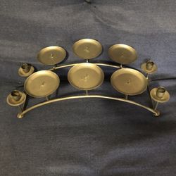 Dome Candle Holder Pewter like  Great Condition 17x6