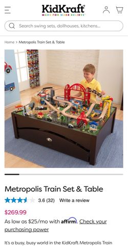 KidKraft Metropolis Train Set & Table