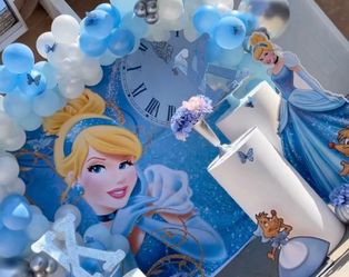 Cinderella backdrop banner 6x6 for sale