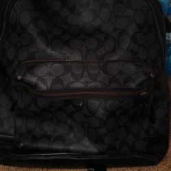 Coach West Backpack – Signature Canvas in Black/Grey