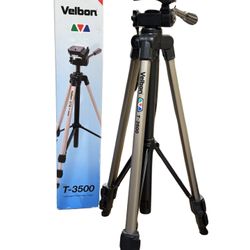 Velbon T-3500 Deluxe Lightweight Photo/Video Camera Tripod In Excellent Cond.