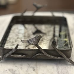 Galvanize Mercury Mirror Vanity Tray Bird