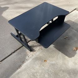 DeskAdjustable Ergo Standing Desk - Black / Standing Stress Mat