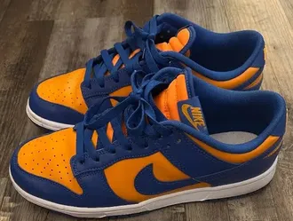 Orange blue low dunks size 12 men's