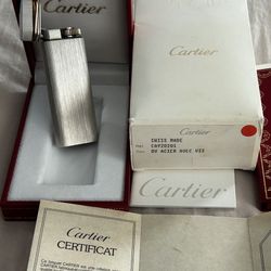 Cartier Lighter Stainless Steel Swiss Made Brand  New Never Taken Out Of Box never