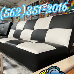 Black And White Futon Couch Sofa Cama 