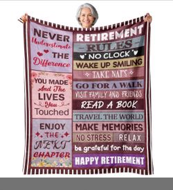 Retirement Blanket 50 x 60