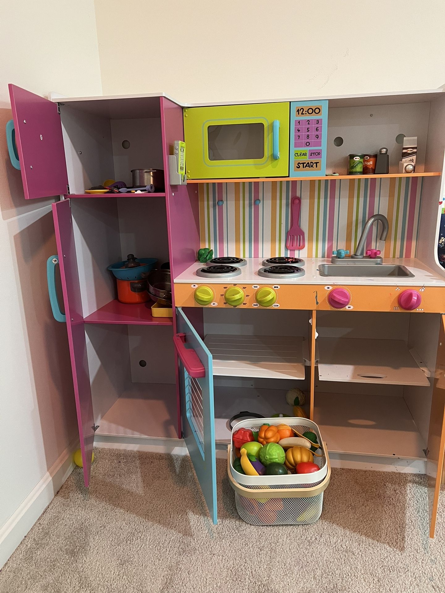 COLORFUL KIDS KITCHEN SET WITH ACCESSORIEs