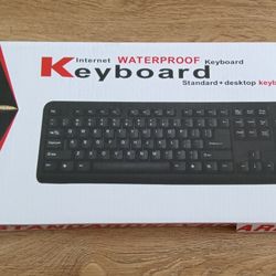 New Waterproof Standard Size USB Computer Keyboard 