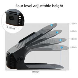 NEW Shoe Organizer Adjustable Double Slots Layer Stack Shoe Rack Space-Saving Storage Holder