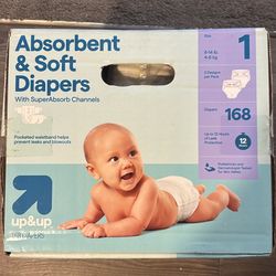 Up And Up Diapers Size 1 168 Count