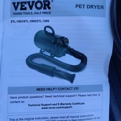Vevor comercial pet dryer new