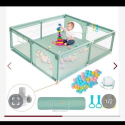 COMOMY Playpens For Babies And Toddlers, 71"X59" Baby Playard Extra Large, Safe And Non-Slip Baby Fence, Full Mesh Design, Indoor & Outdoor Kids Activ